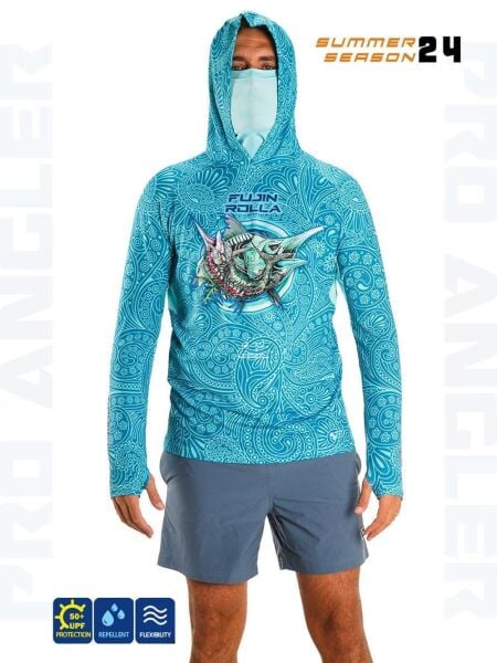 Fujin Rolla S24 Buff & Hoodie Swordfish Mint L
