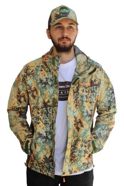 Fujin Raincoat Yağmurluk Brown Camo Brown Camo - M