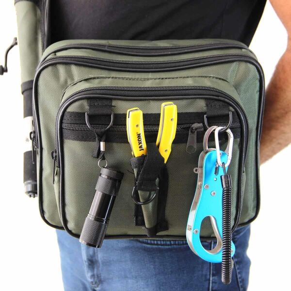 Bullshark Spin ve Lrf Çantası Kamış Takma Bantlı Haki