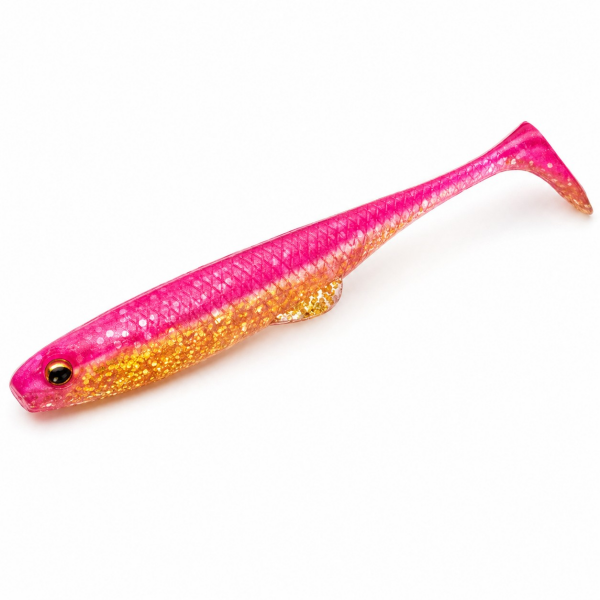 Daiwa Flat Junkie Duckfin Shad 3.5'' 9cm Slikon Yem Pink Gold
