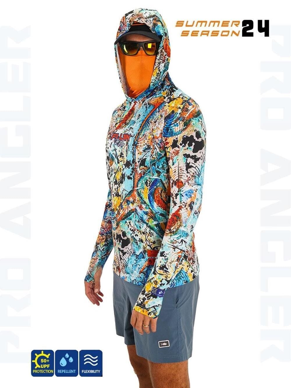 Fujin Pro Angler S24 Buff & Hoodie Makai Orange L