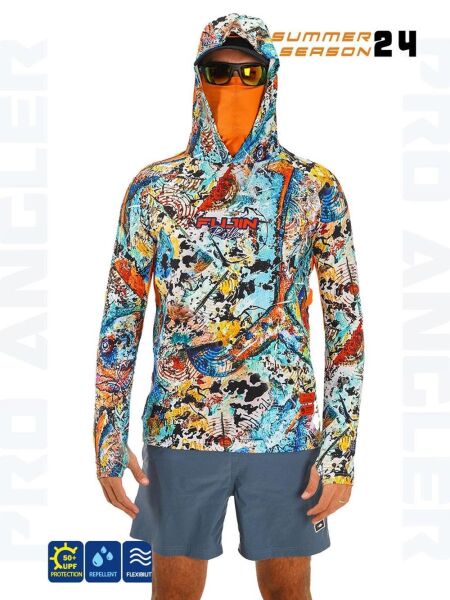 Fujin Pro Angler S24 Buff & Hoodie Makai Orange L