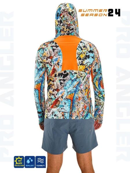Fujin Pro Angler S24 Buff & Hoodie Makai Orange L