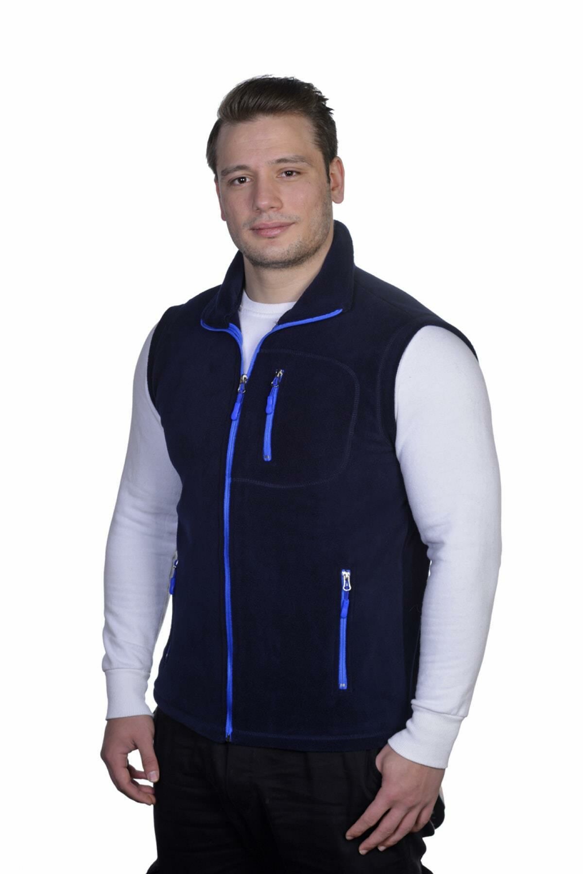 North Trace Hurricane Erkek Polar Yelek LACİVERT - S