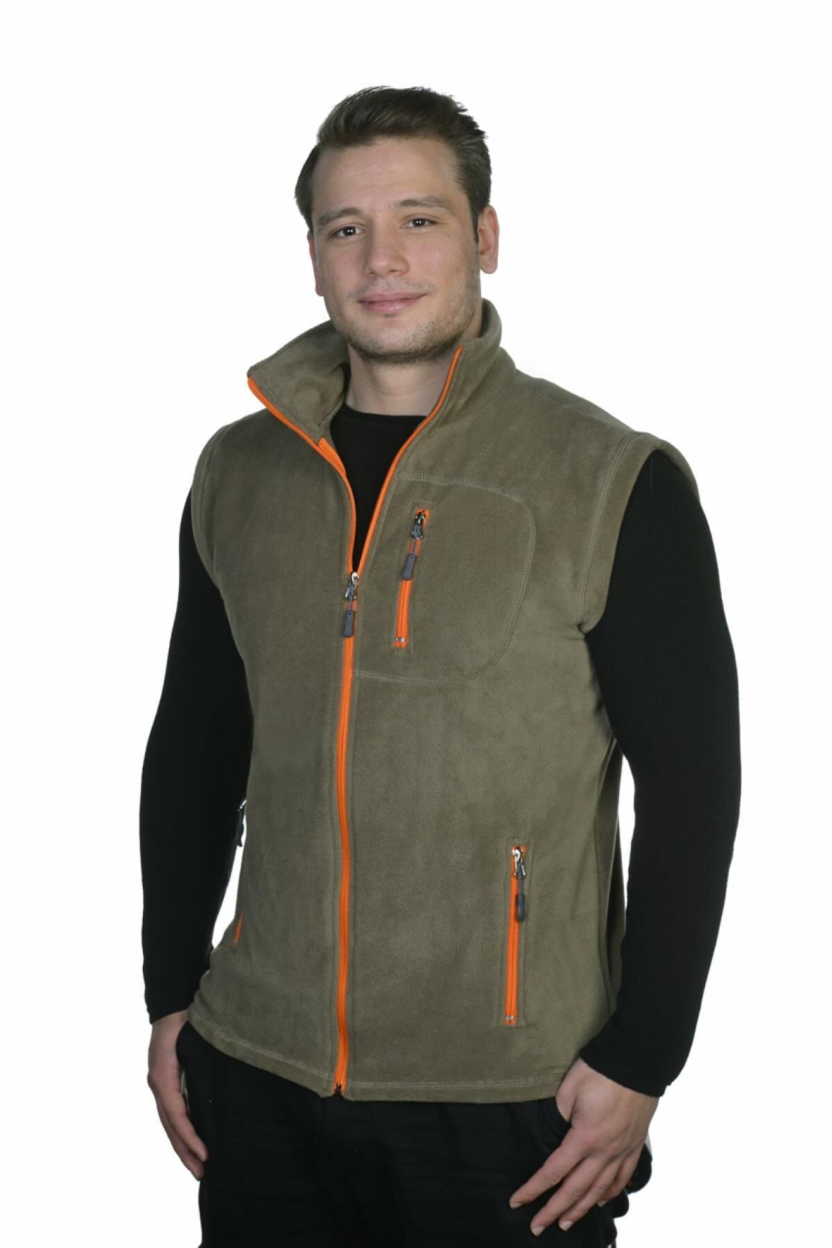 North Trace Hurricane Erkek Polar Yelek Açık Haki - 2XL