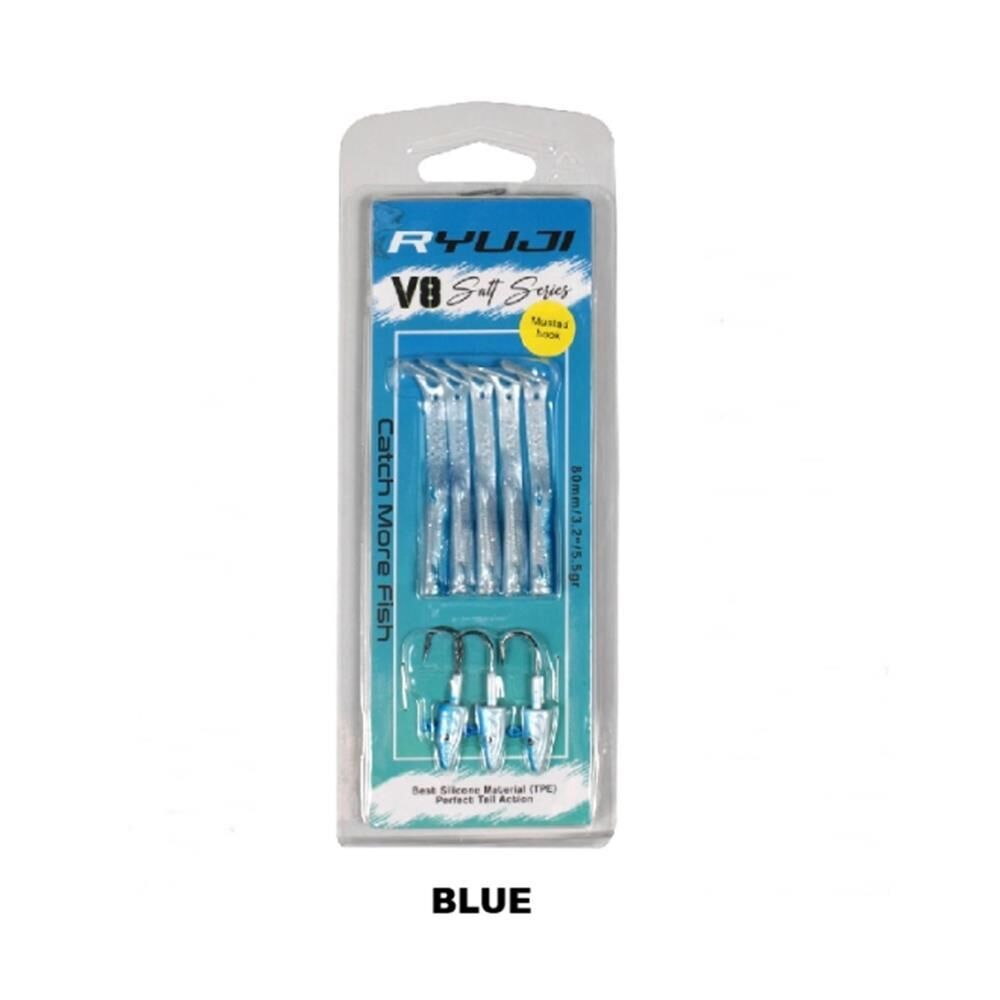 Ryuji V8 8cm 5.5gr Silikon Yem BLUE