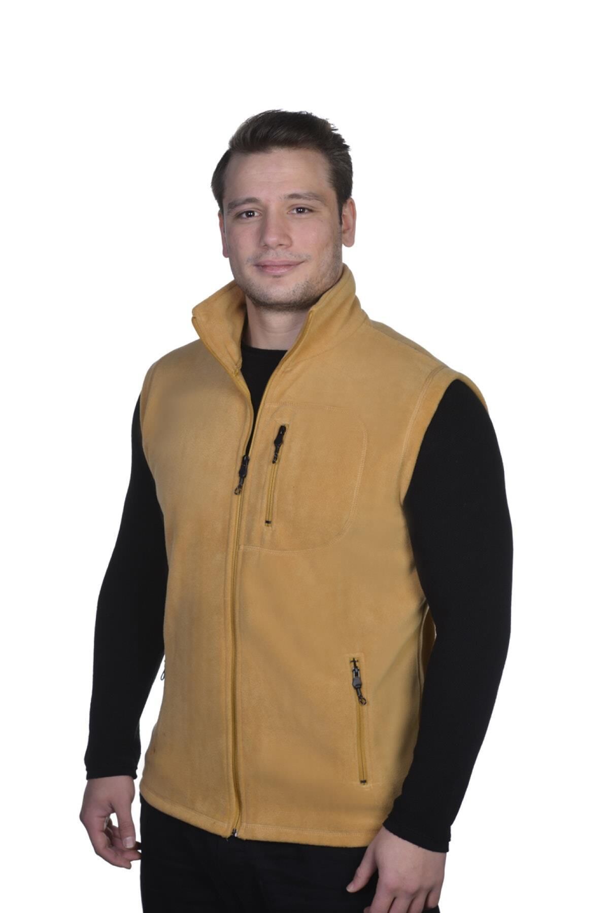 North Trace Hurricane Erkek Polar Yelek Camel - M