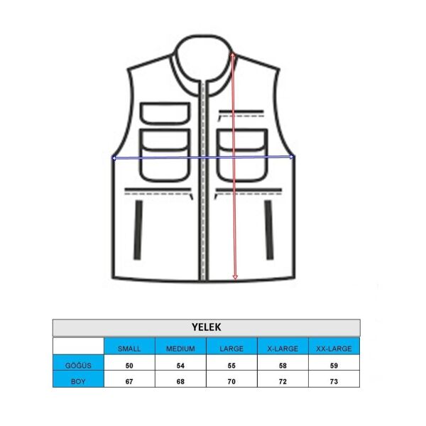North Trace Hurricane Erkek Polar Yelek İndigo - 2XL