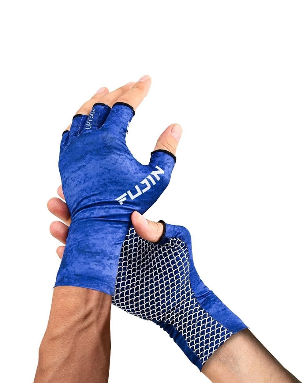 Fujin Pro Angler Summer Gloves BLUE - L/XL