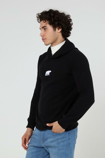 North Trace Crewline Kapüşonlu Erkek Hoodie KIRMIZI - 2XL