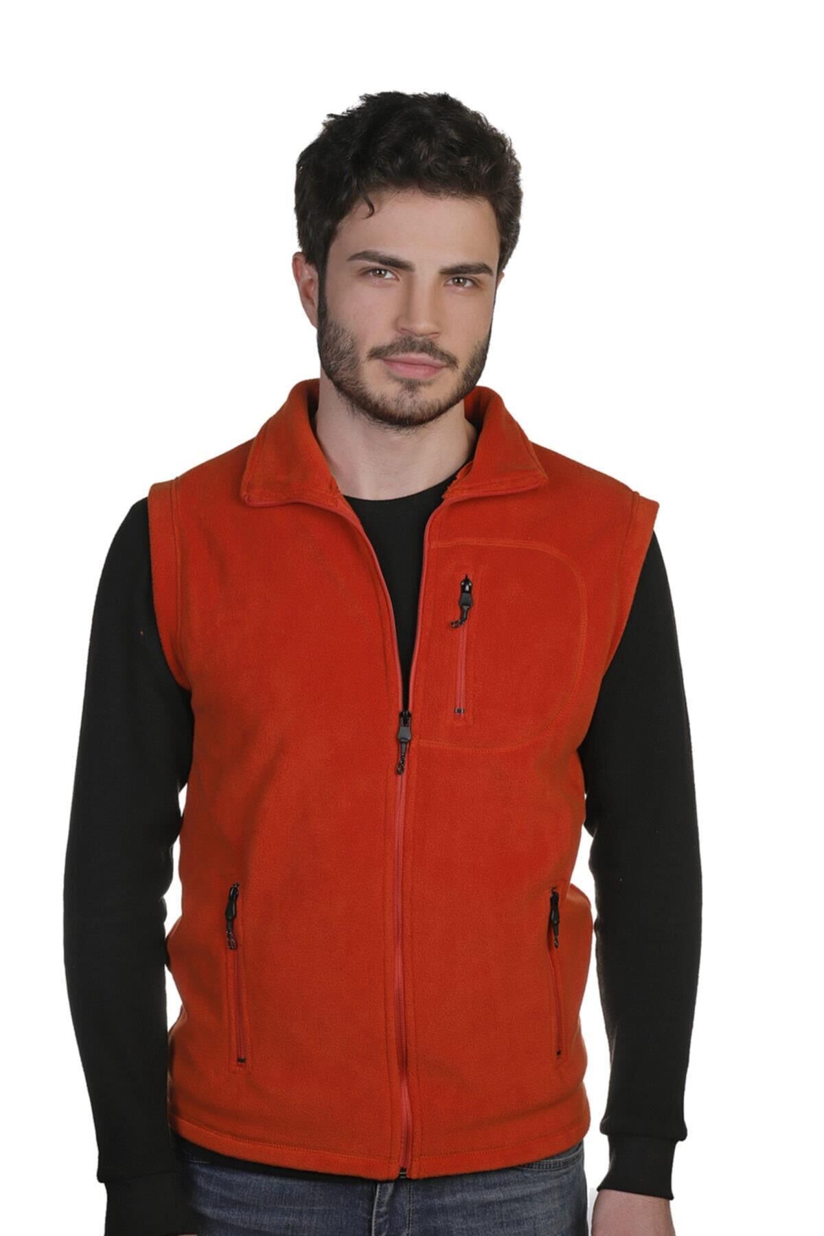 North Trace Hurricane Erkek Polar Yelek Kiremit - XL