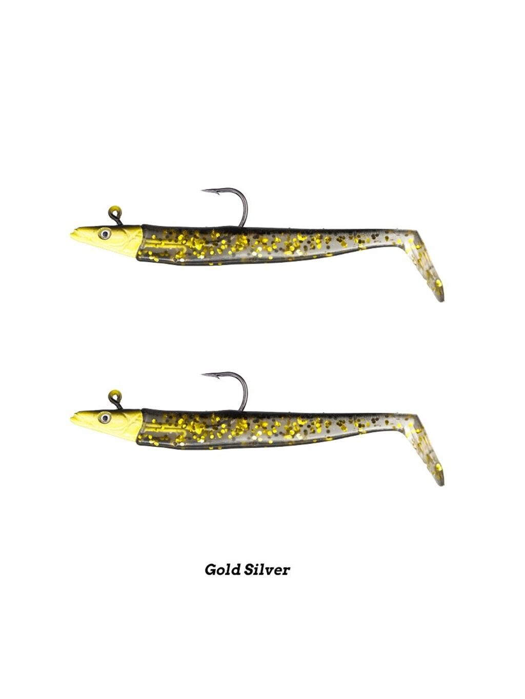 Fujin Zand Eel 11cm 7gr-14gr Double Body+Head Silikon Balık Gold/Silver