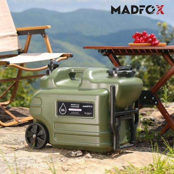 Madfox Galon Air PE Tekerlekli Musluklu Su Bidonu 28 Litre