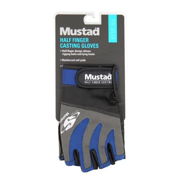 Mustad Yarım Parmak Casting Balıkçı Eldiveni Standart - M