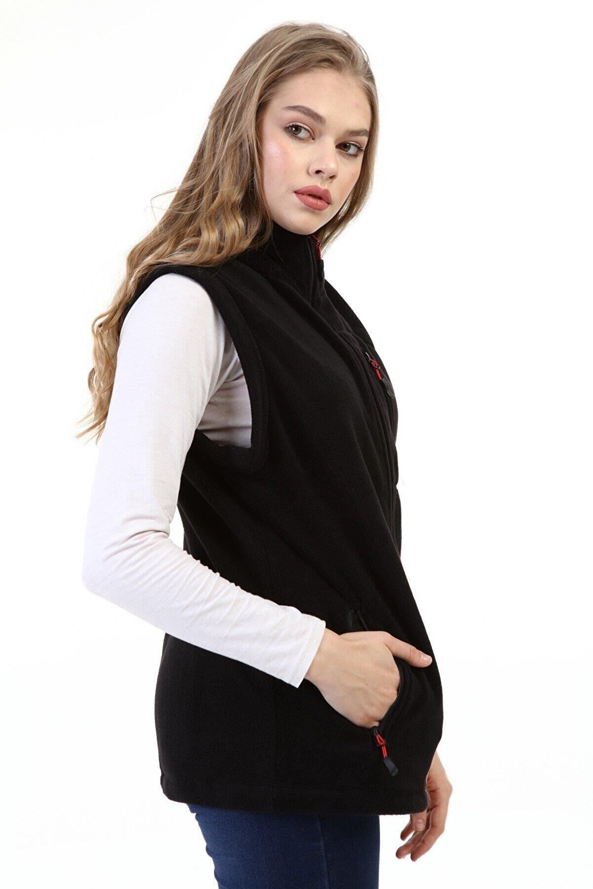 North Trace Hurricane Kadın Polar Yelek SİYAH - S