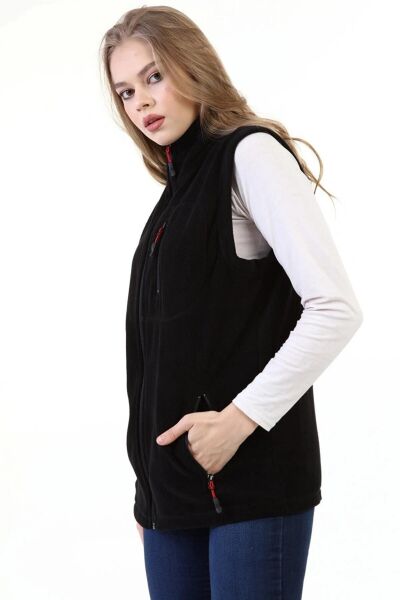 North Trace Hurricane Kadın Polar Yelek SİYAH - 2XL