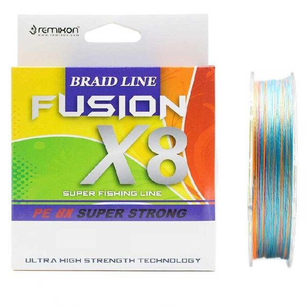 Remixon Fusion x8 MultiColor İp Olta Misinası 300mt MULTİCOLOR - 0,18 MM
