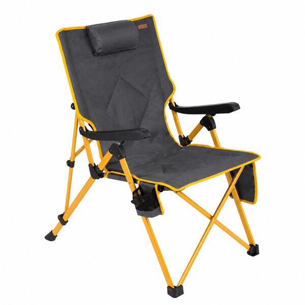 Madfox FlexLounge 3X Katlanabilir Kamp Sandalyesi Steel Mustard