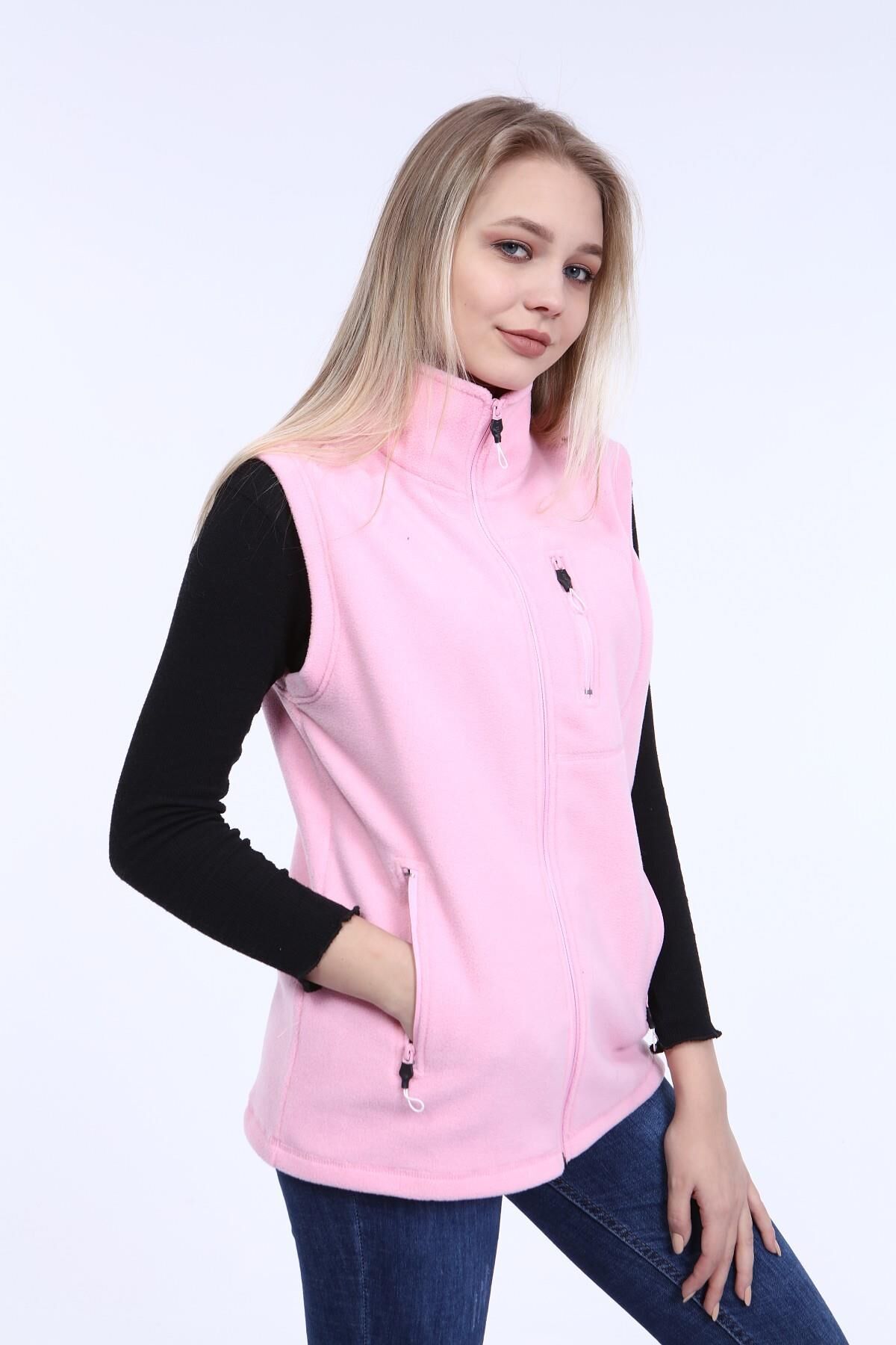 North Trace Hurricane Kadın Polar Yelek PEMBE - L