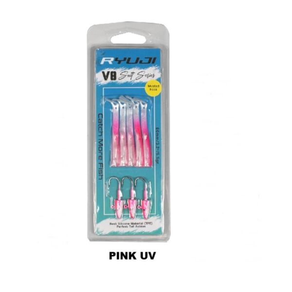 Ryuji V8 10cm 10gr Silikon Yem PINK UV