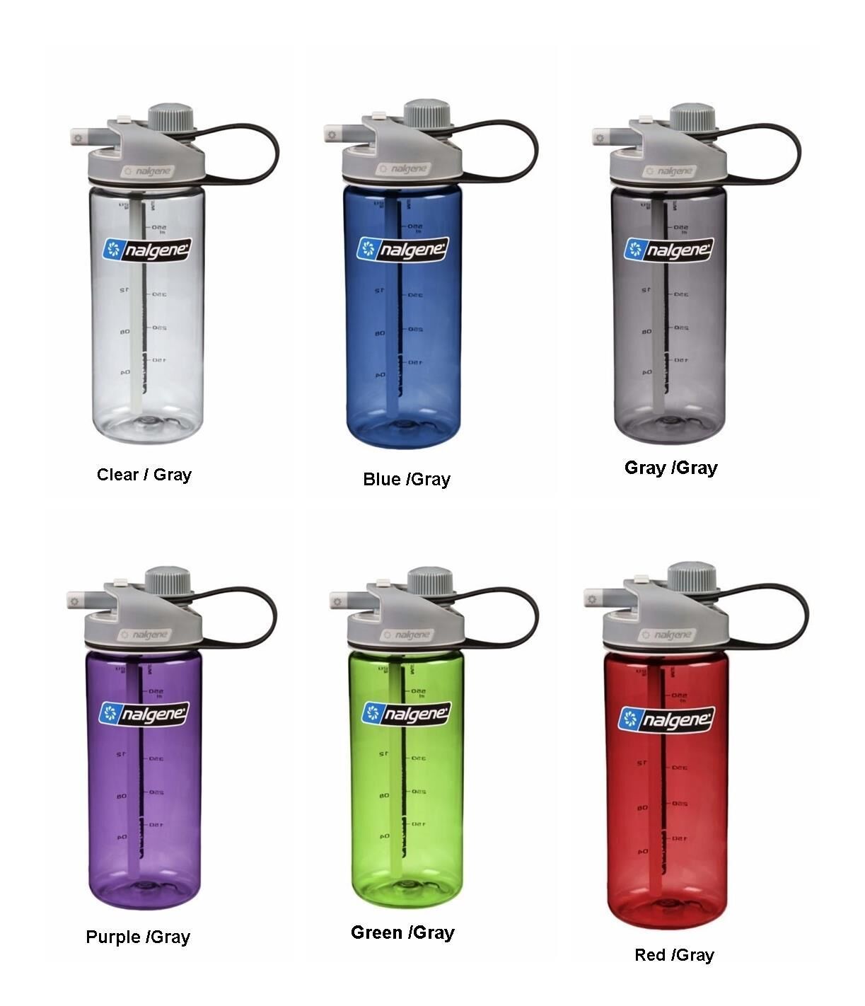 Nalgene 20 Oz MultiDrink Tritan Suluk Blue/W.Gray