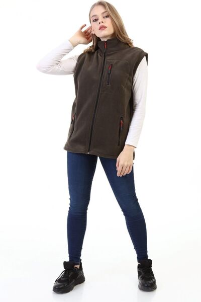 North Trace Hurricane Kadın Polar Yelek HAKİ - XL