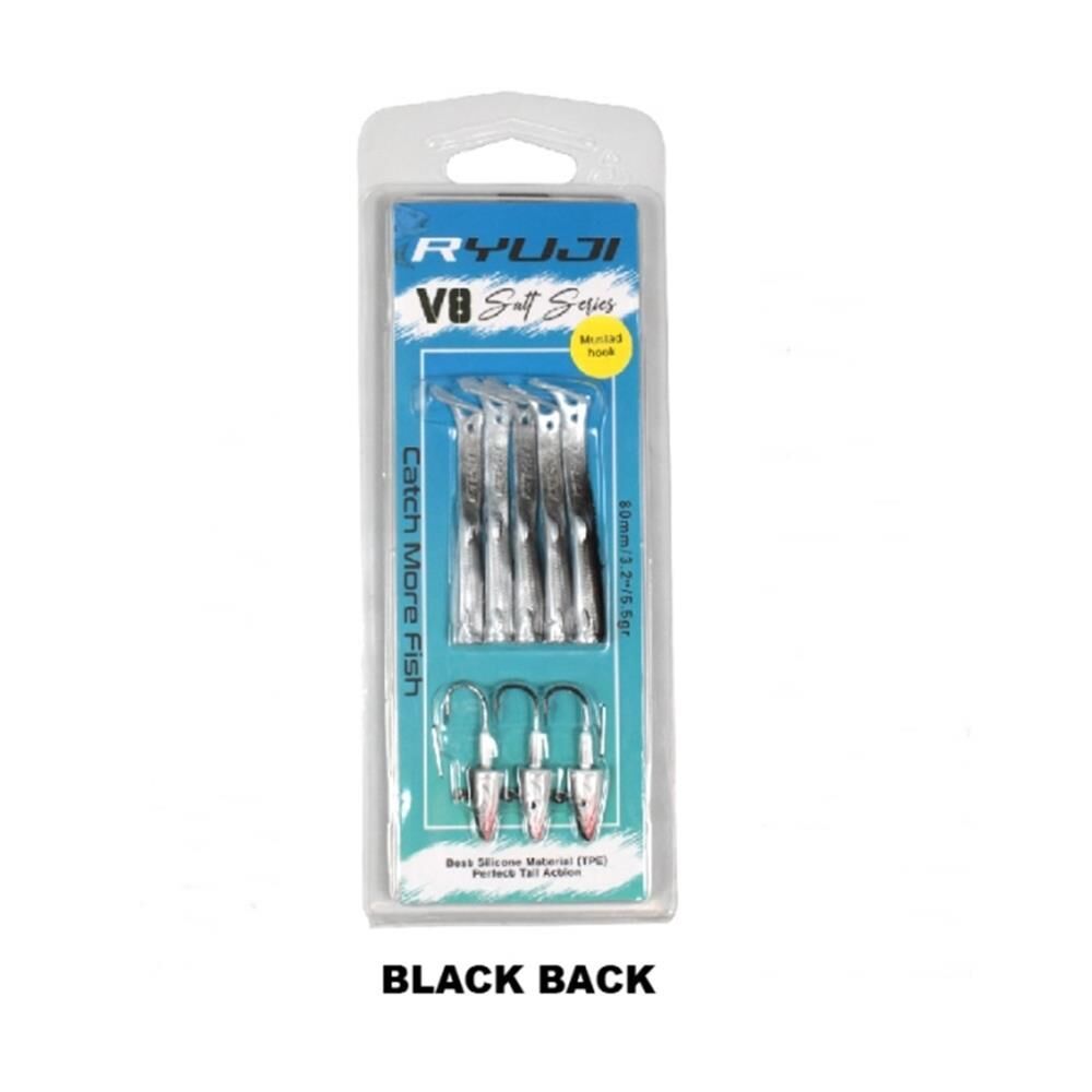 Ryuji V8 10cm 10gr Silikon Yem BLACK BACK