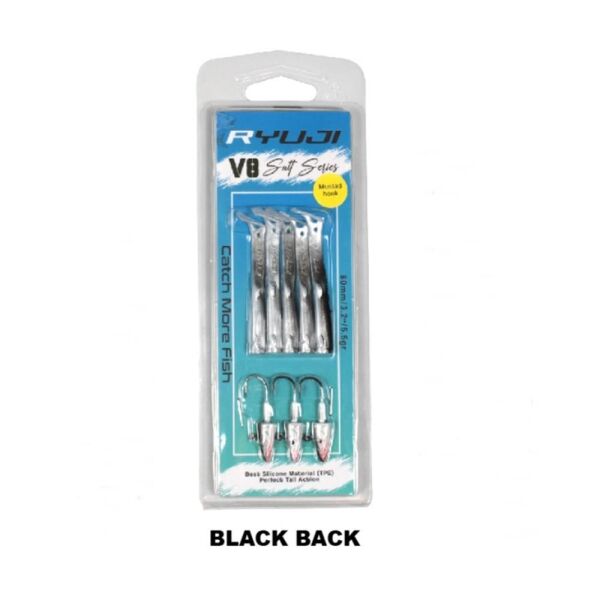 Ryuji V8 10cm 10gr Silikon Yem BLACK BACK