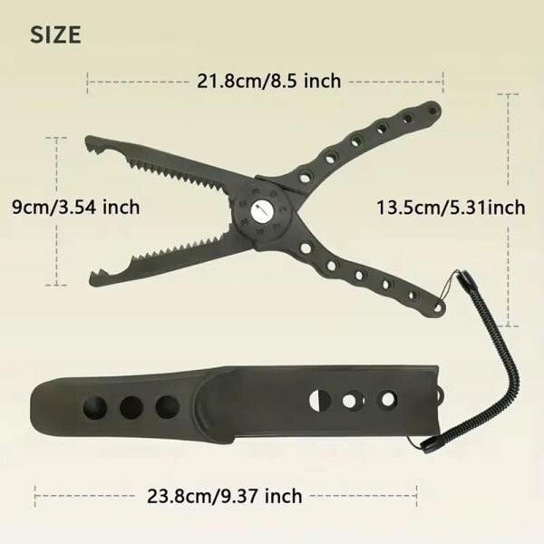 Shufa Balık Tutma Maşası 23Cm Kılıflı Bele Takılabilen GREEN