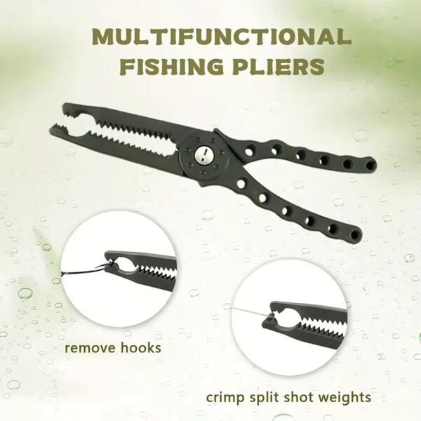 Shufa Balık Tutma Maşası 23Cm Kılıflı Bele Takılabilen GREEN