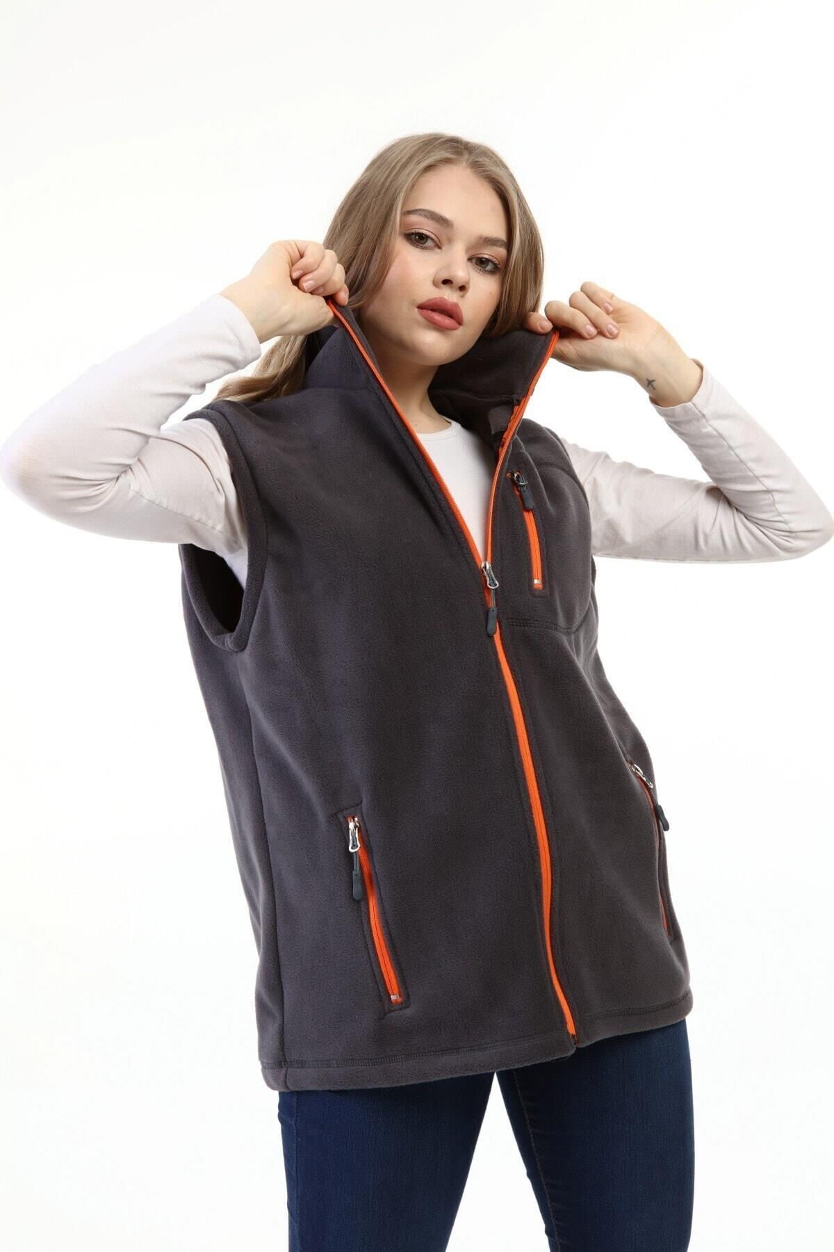 North Trace Hurricane Kadın Polar Yelek Füme - S