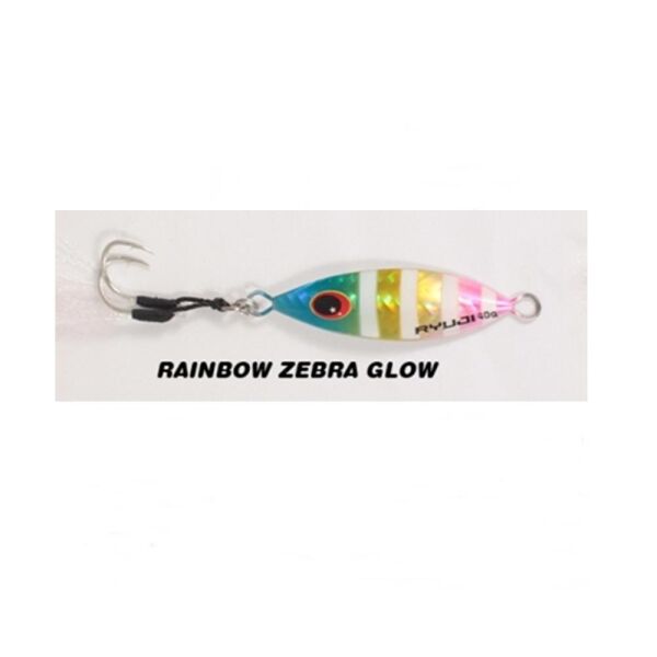 Ryuji Slow King Jig Yem Rainbow Zebra Glow - 60 Gr