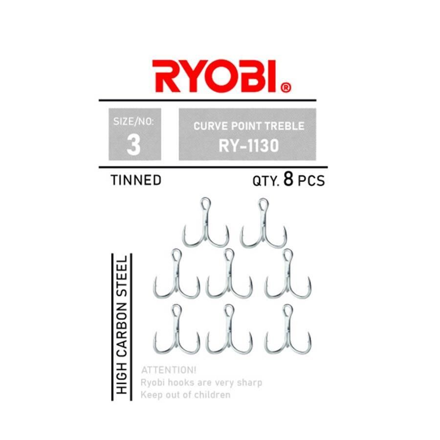 Ryobi Curve Point Treble RY-1130 Üçlü Olta İğnesi NO:6