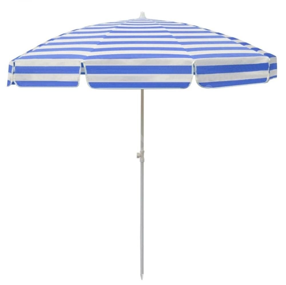 Plaj Bahçe Şemsiyesi Pamuklu Kumaş 2mt MAVİ/BEYAZ