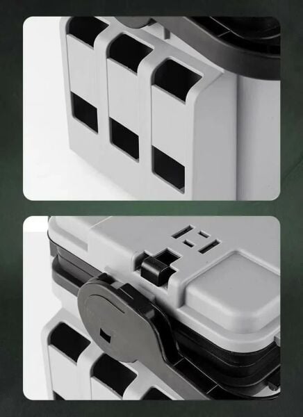 Shufa Çift Katlı Ekstra Dayanıklı Profesyonel Balıkçı Kutu Çanta 12 Lt GRİ