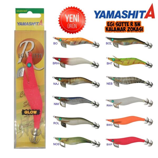Yamashita Egi Sutte R 3N 9Cm 15Gr Glowlu Kurşunlu Kalamar Zokası F/BWO
