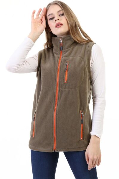 North Trace Hurricane Kadın Polar Yelek Açık Haki - XL