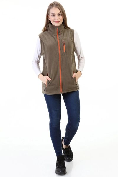 North Trace Hurricane Kadın Polar Yelek Açık Haki - XL