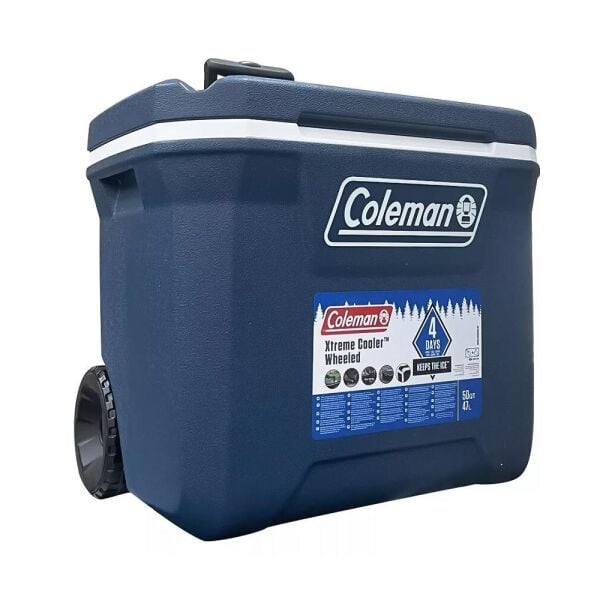 Coleman Xtreme Cooler Wheeled 50 QT Tekerlekli Soğutucu Buzluk 47 Lt Space Blue