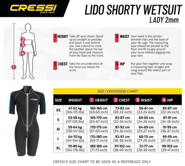 Cressi Lido Lady Shorty Dalış Elbisesi
