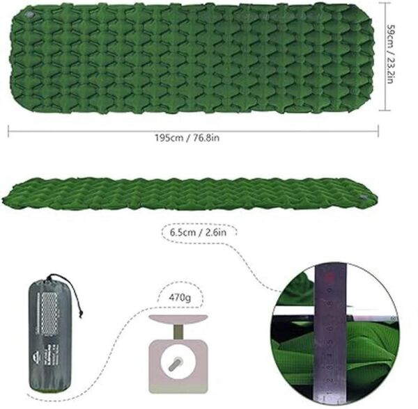 Naturehike FC-10 Infatable Şişme Kamp Matı Vegetation Green