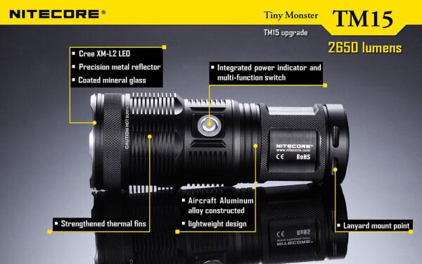 Nitecore TM25 2650 Lümen El Feneri (4x18650)