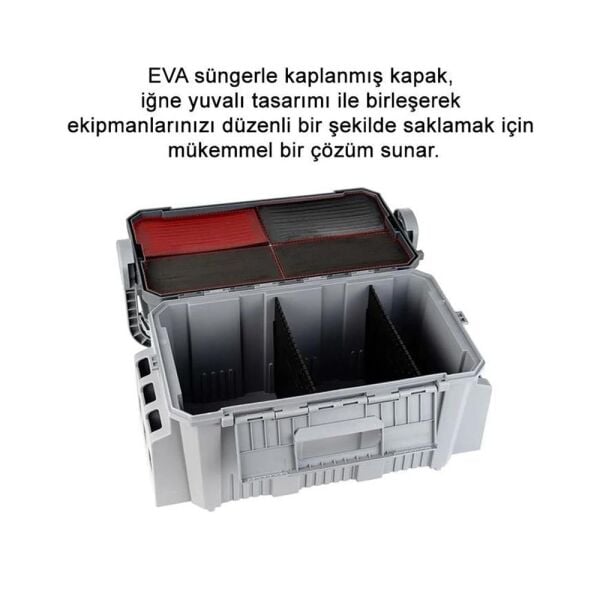 Shufa Çift Katlı Ekstra Dayanıklı Profesyonel Balıkçı Kutu Çanta 19.5 Lt GRİ