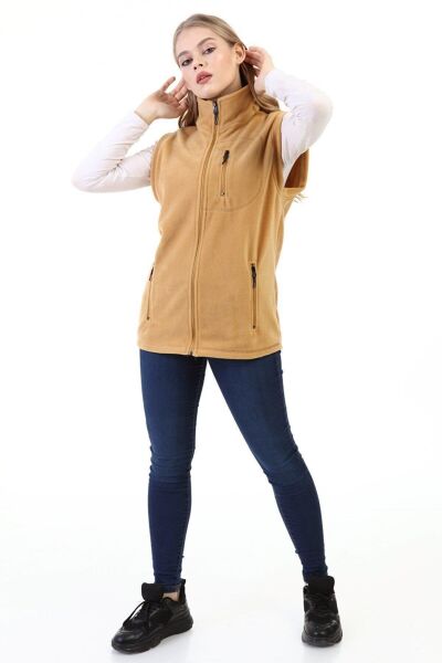 North Trace Hurricane Kadın Polar Yelek Camel - L