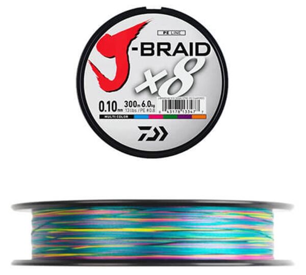 Daiwa J-Braid x8 İp Olta Misinası 300mt MULTİCOLOR - 0,35 mm