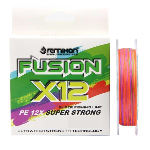 Remixon Fusion x12 MultiColor İp Olta Misinası 300mt MULTİCOLOR - 0,20 mm