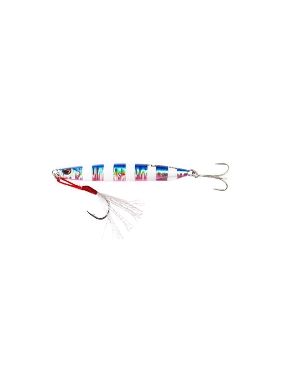 Fujin Metal Cast Jig Metal Yem Blue Pink Zebra Glow - 80 GR