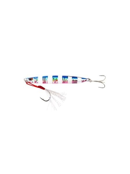 Fujin Metal Cast Jig Metal Yem Blue Pink Zebra Glow - 80 GR