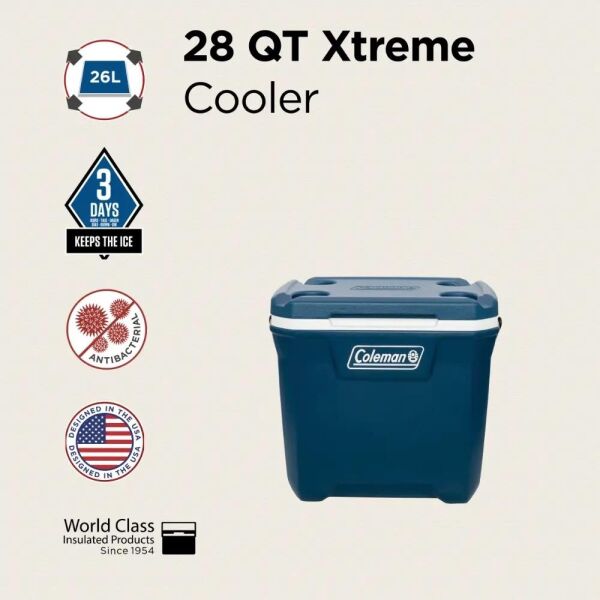 Coleman Xtreme Cooler 28 QT Soğutucu Buzluk 26 Lt Space Blue