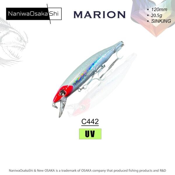 NaniwaOsakaShi Marion 120mm 20,5gr Sinking Maket Yem C442